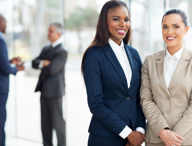 beautiful business women in modern office